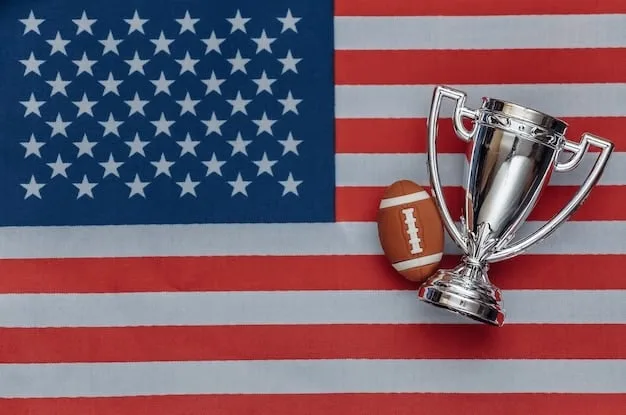 An image showcasing the Champions League trophy with a subtle reflection of the American flag. The focus should be on the trophy, symbolizing the ultimate goal for all participating teams, with the flag representing the American fan perspective.