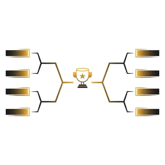 A graphic showing the bracket for the MLS playoffs, clearly illustrating the single-elimination format and the potential paths each team can take to reach the MLS Cup final.