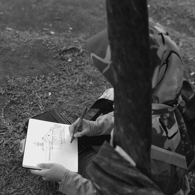 A focused photograph of a scout with a notepad and pen, intently watching a youth football match from the sidelines, with several young players in the background showcasing their skills. The setting is a sunny day at a local football ground.