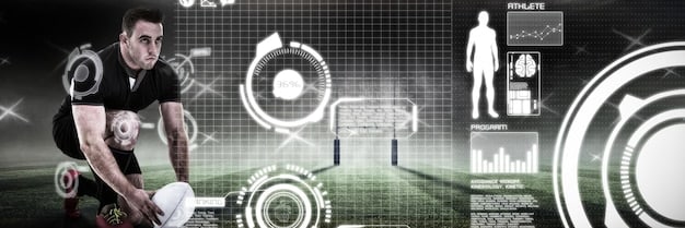 A graphic representation of data analytics being used to determine player positioning and movement within a La Liga team, highlighting key statistics and metrics.