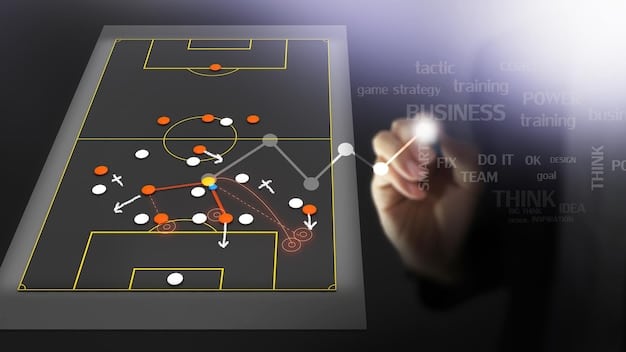 A detailed diagram illustrating a team employing a high pressing tactic in the opponent's half. Arrows indicate player movement and pressure points on the opposing team's defense.