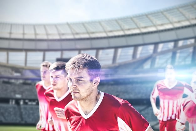 A young midfielder in action during a Champions League match, dribbling past two defenders with exceptional skill. The background shows a blurred stadium with cheering fans.